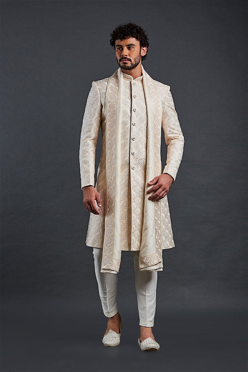 IW-21-Sultry Scallops Sherwani-1