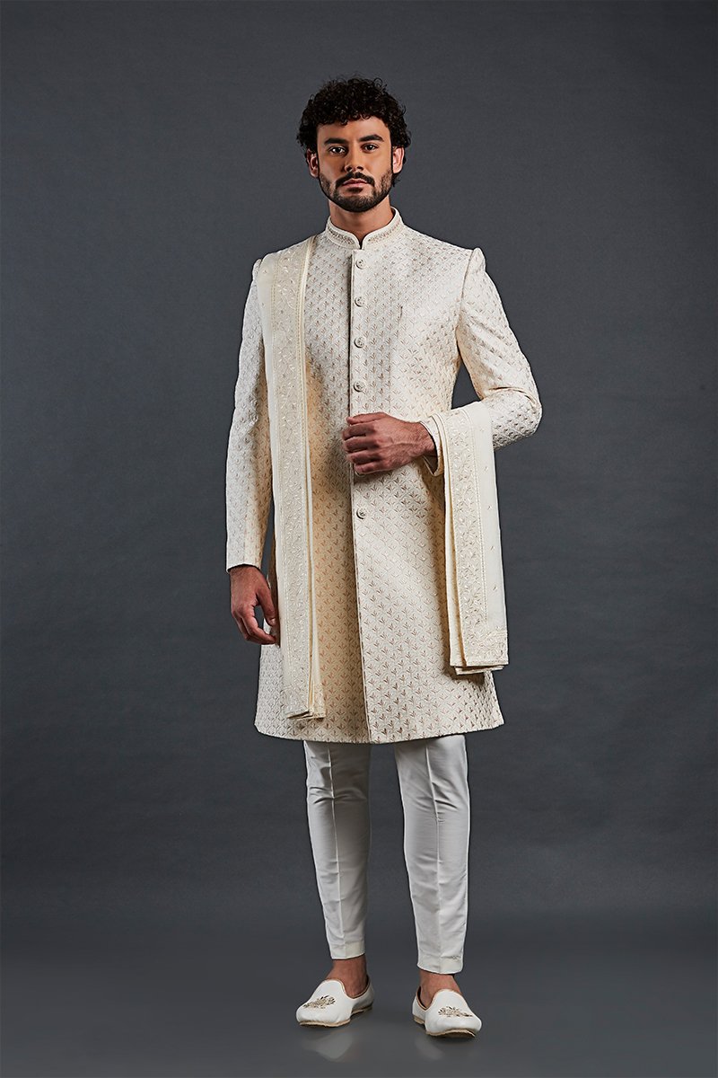 IW-24-Cream Royale Sherwani-1